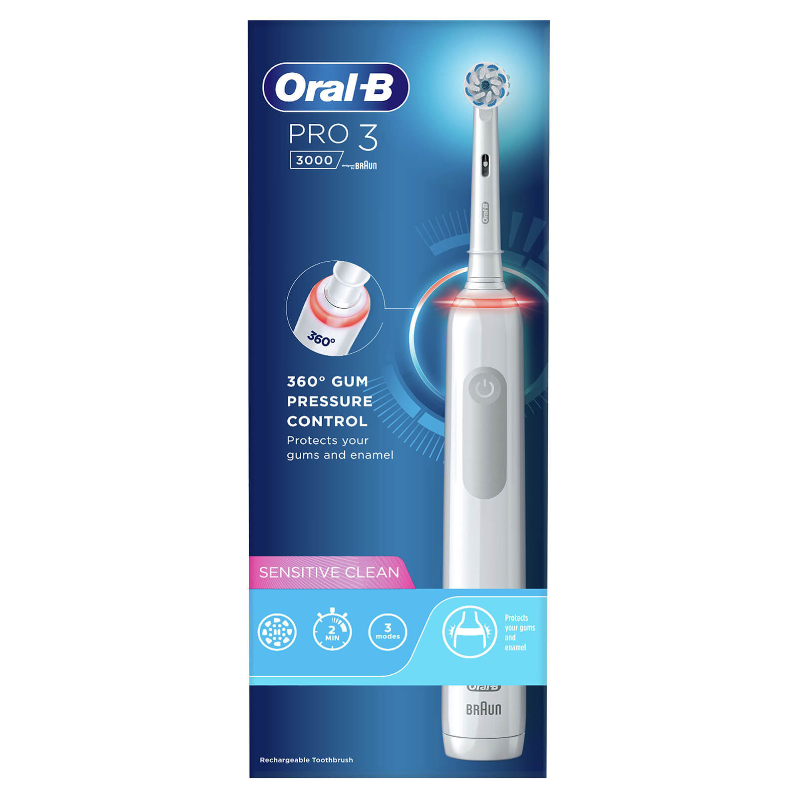 

Oral-B Pro 3000 Sensitive White Electric Toothbrush - Toothbrush