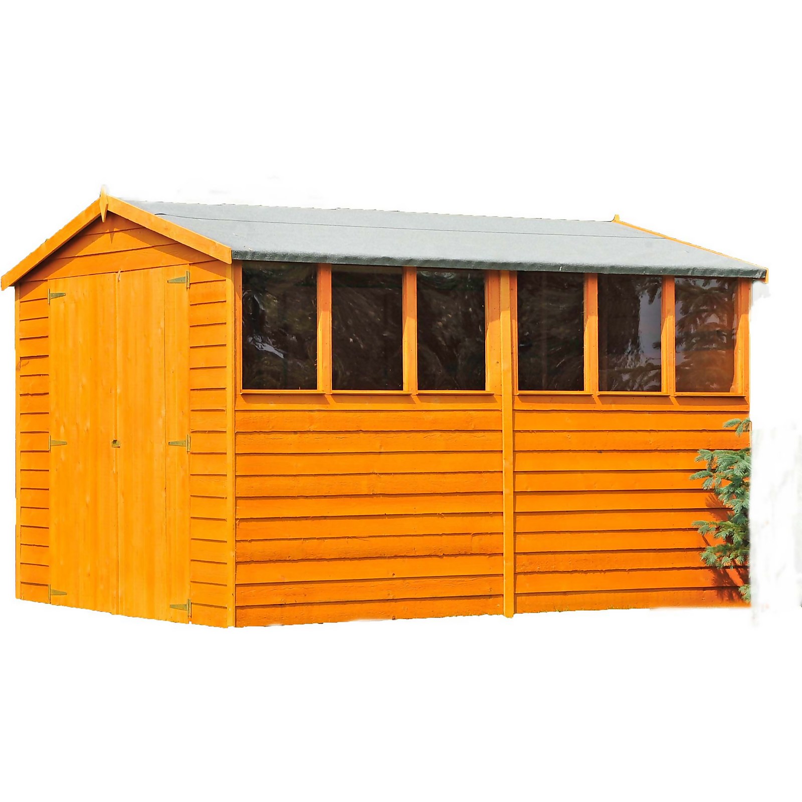 Shire 10 x 6ft Shed Overlap Double Door