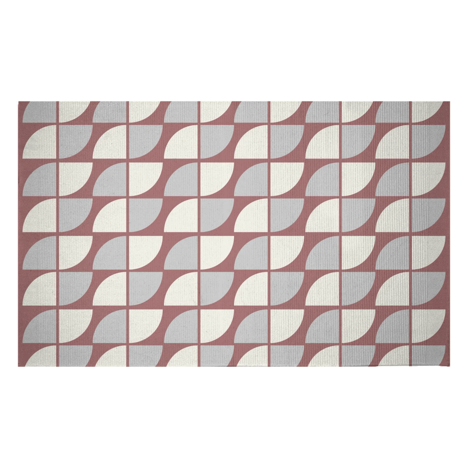 Quarter Circles Woven Rug - Small