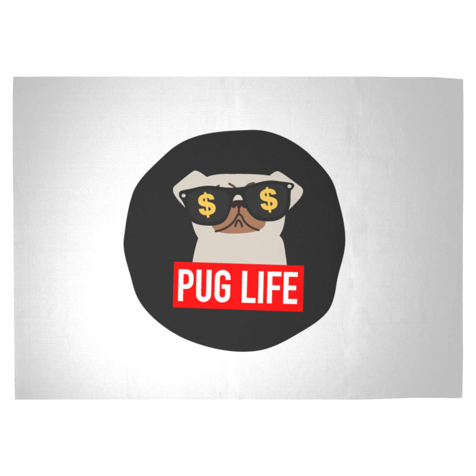 Pug Life Woven Rug - Large