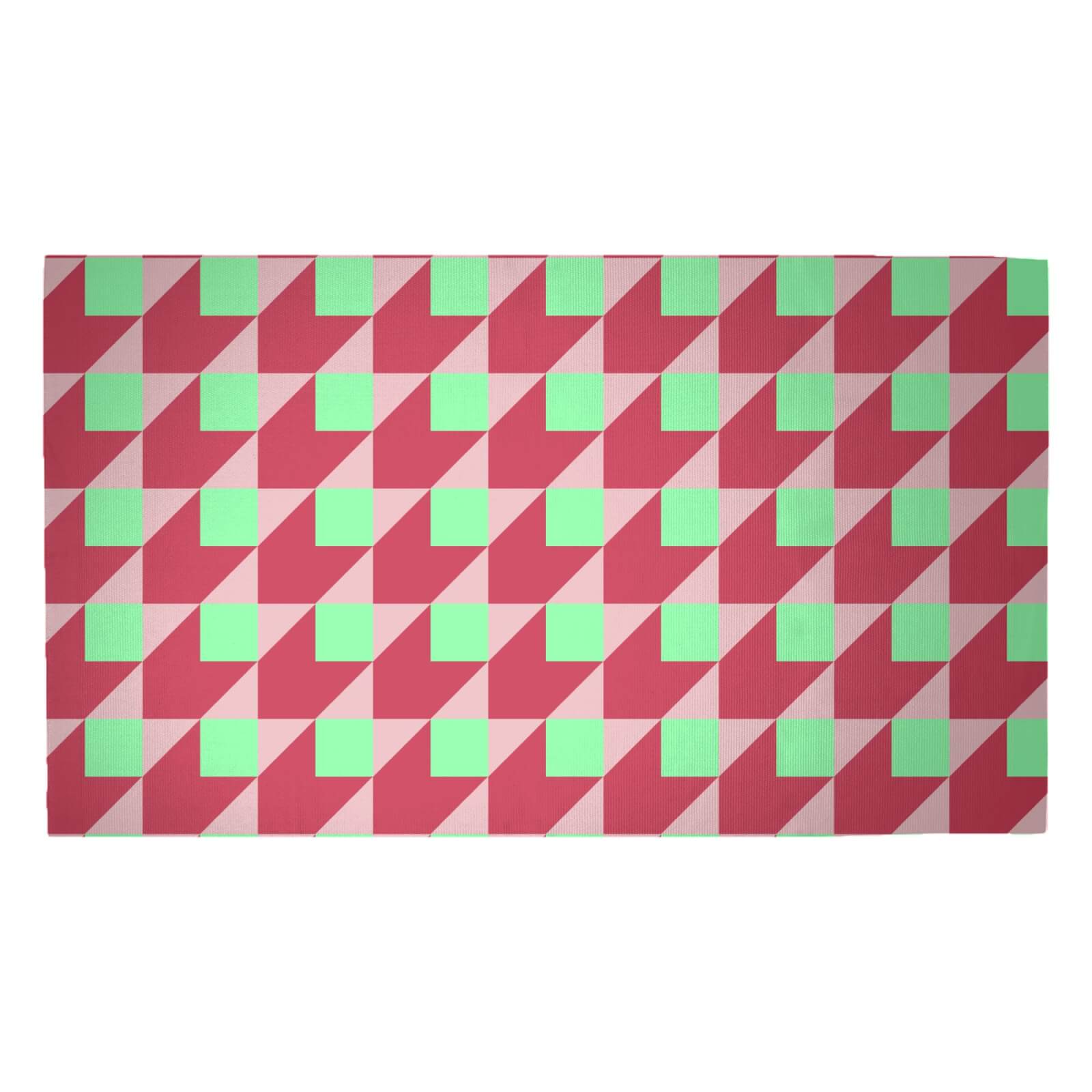 Colourful Squares Woven Rug - Medium