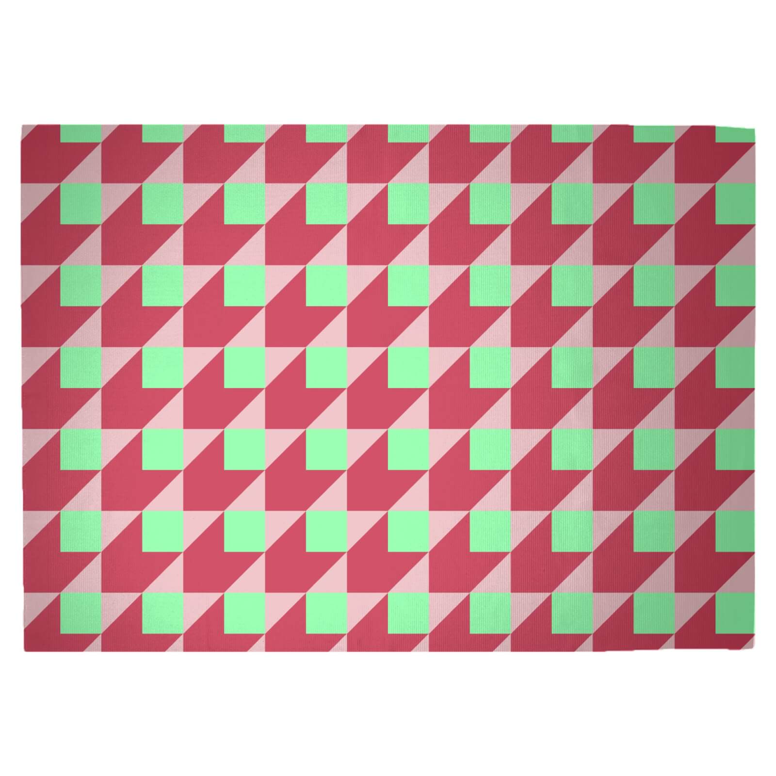 Colourful Squares Woven Rug - Large