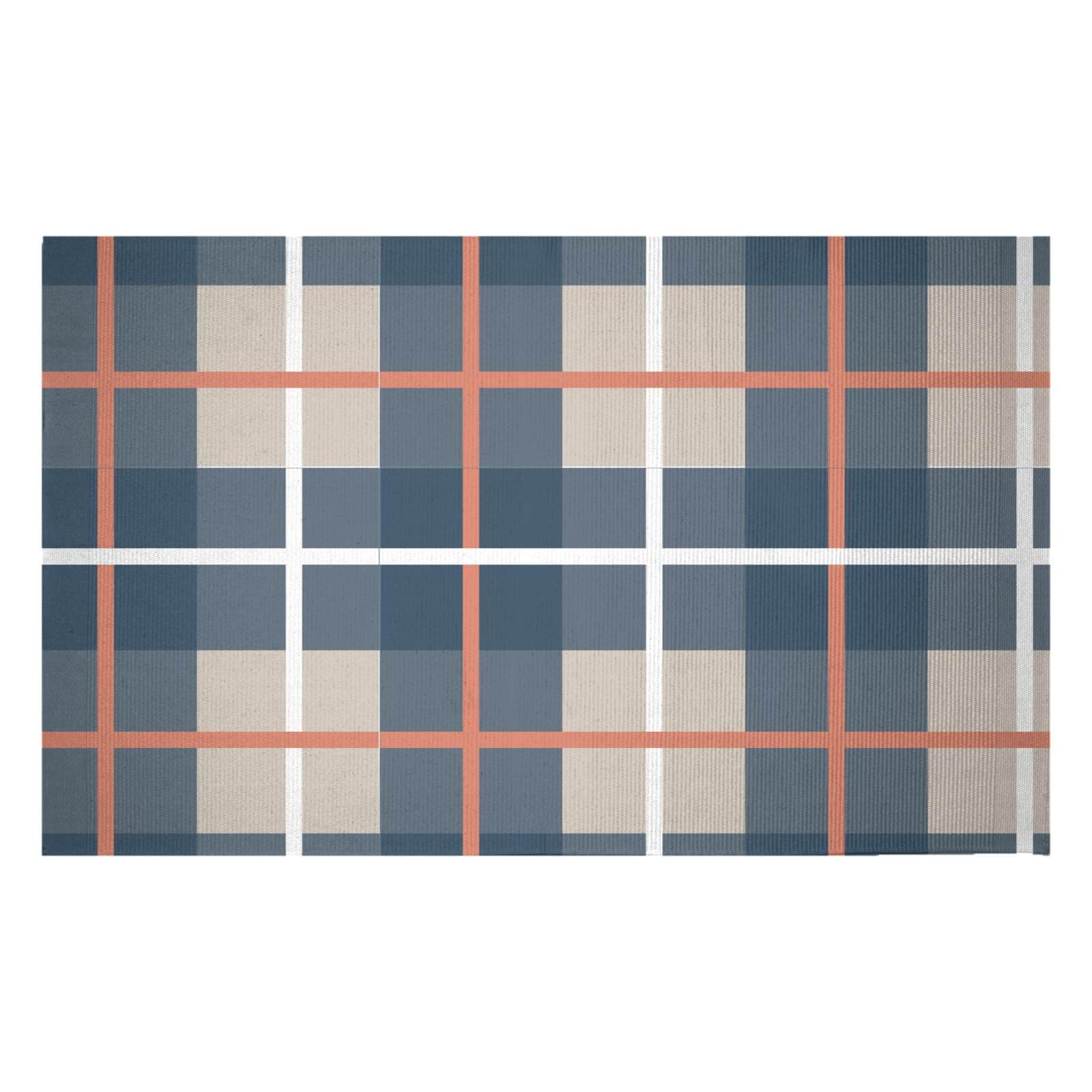 Tartan Colours Woven Rug - Small