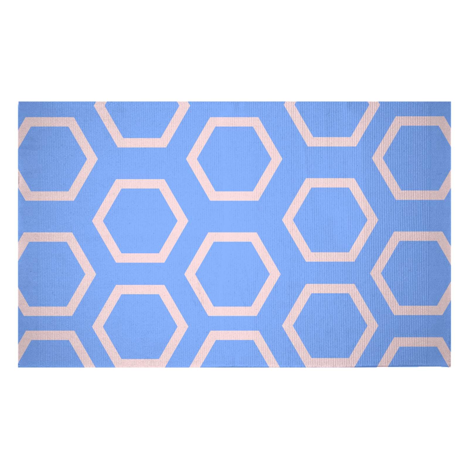 Hexagons Woven Rug - Small
