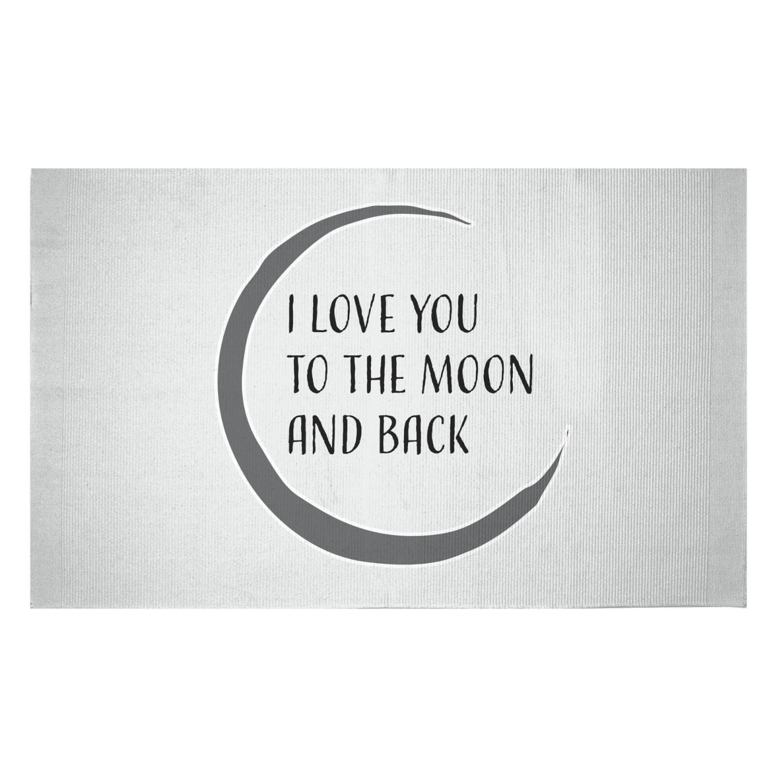 I Love You To The Moon And Back Woven Rug - Small