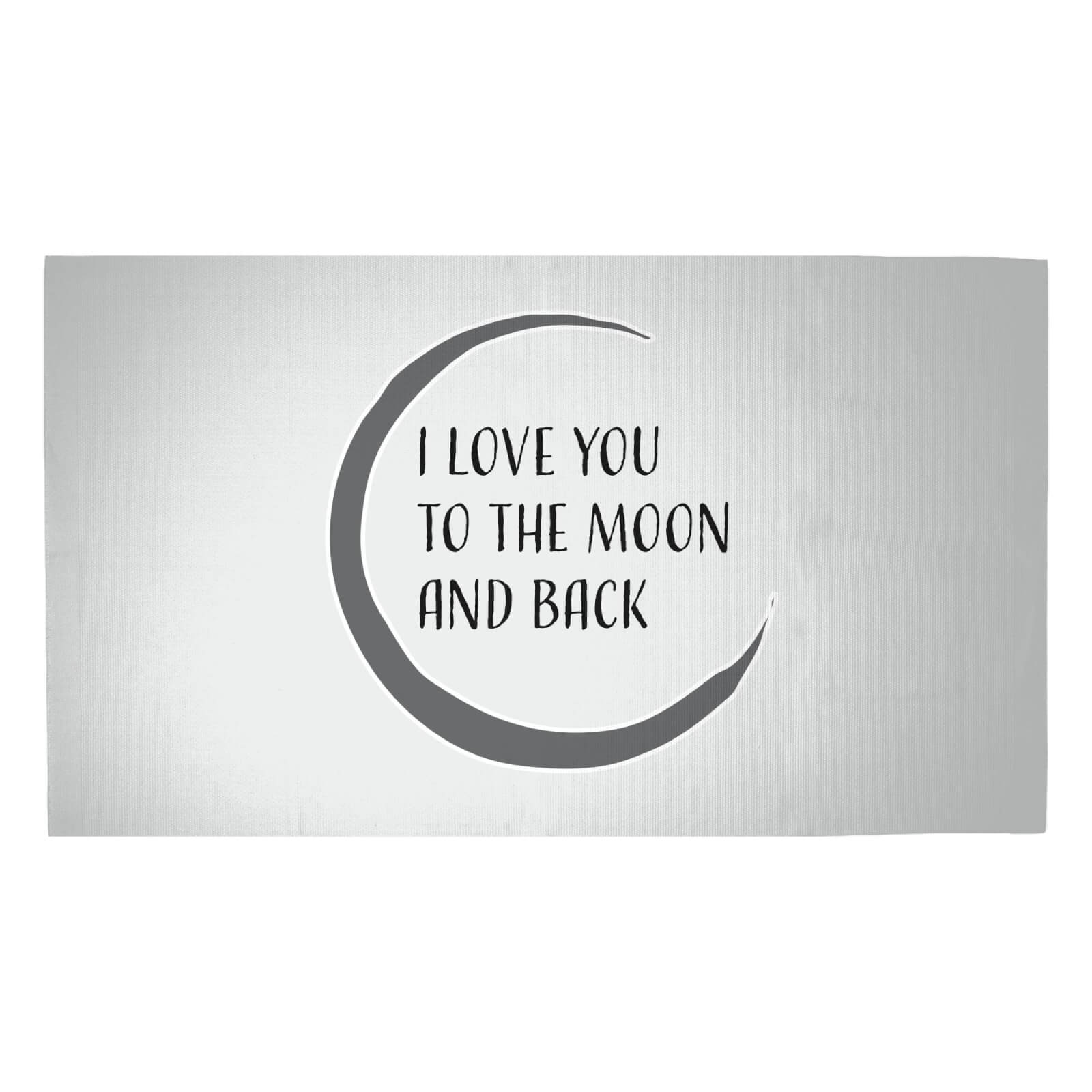 I Love You To The Moon And Back Woven Rug - Medium