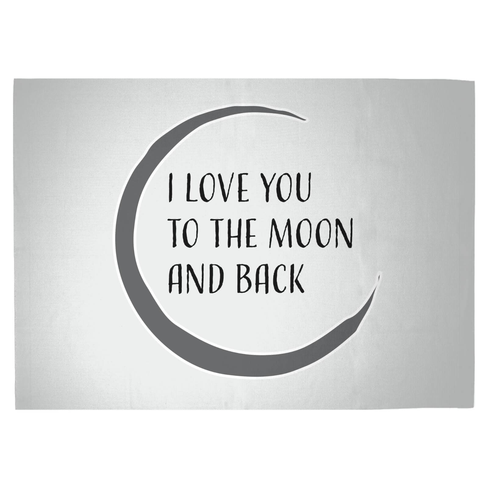 I Love You To The Moon And Back Woven Rug - Large