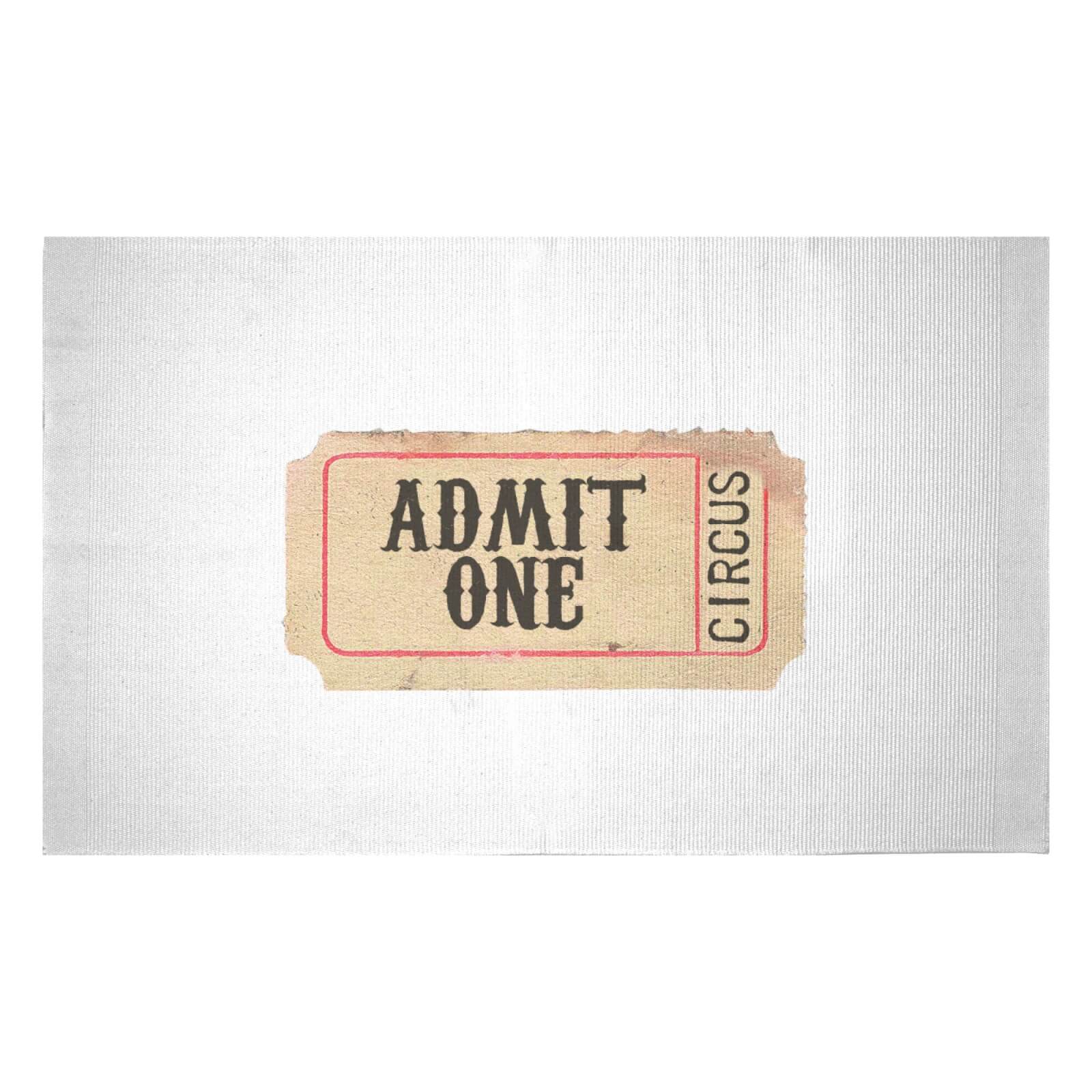 Circus Ticket Woven Rug - Small