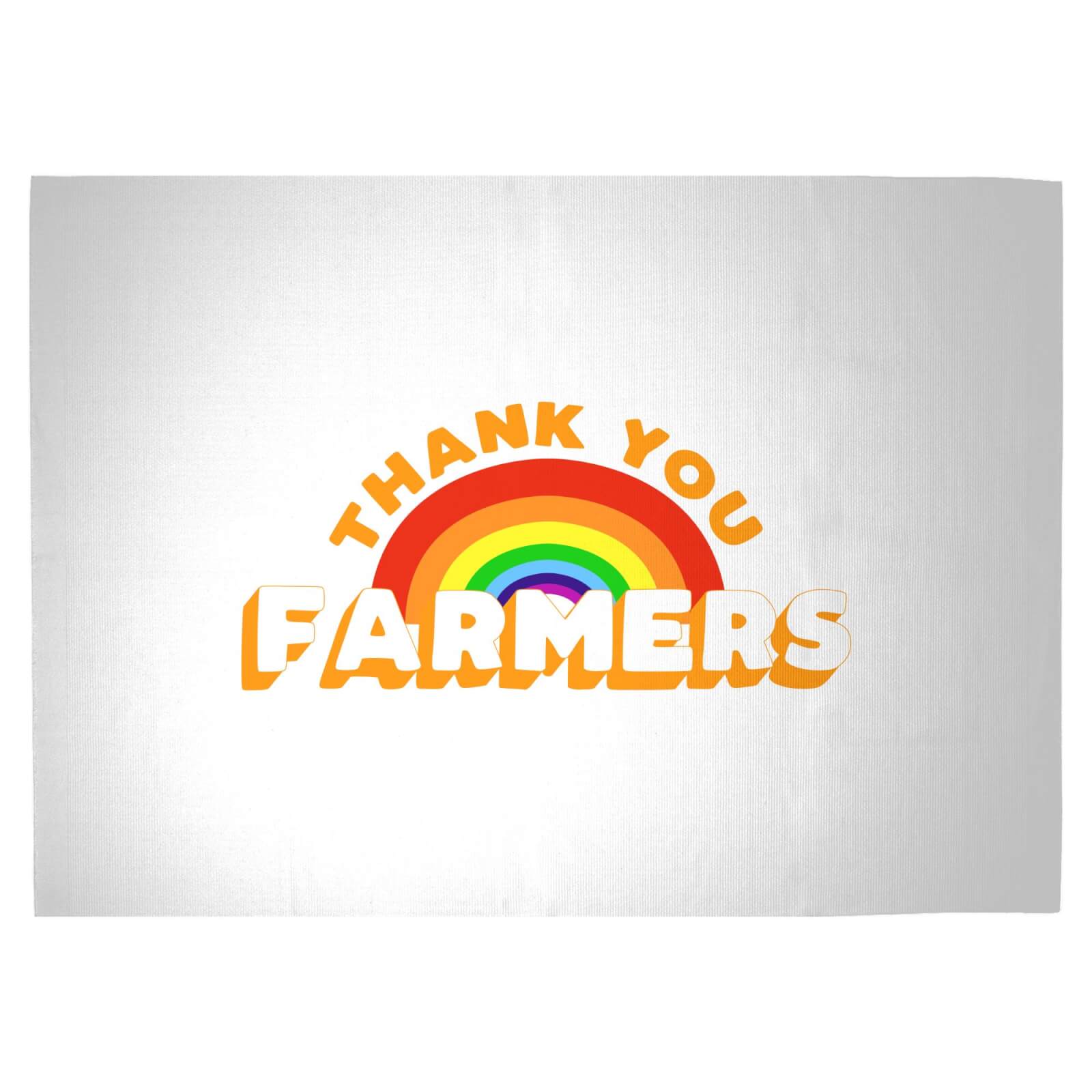 Thank You Farmers Woven Rug - Large