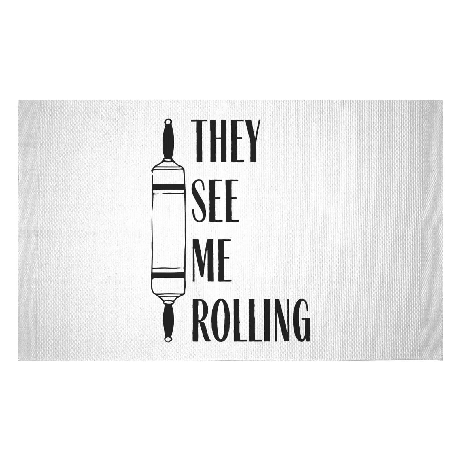 They See Me Rolling Woven Rug - Small