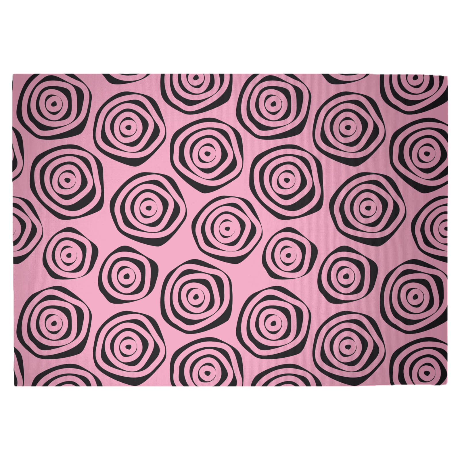 Abstract Roses Woven Rug - Large