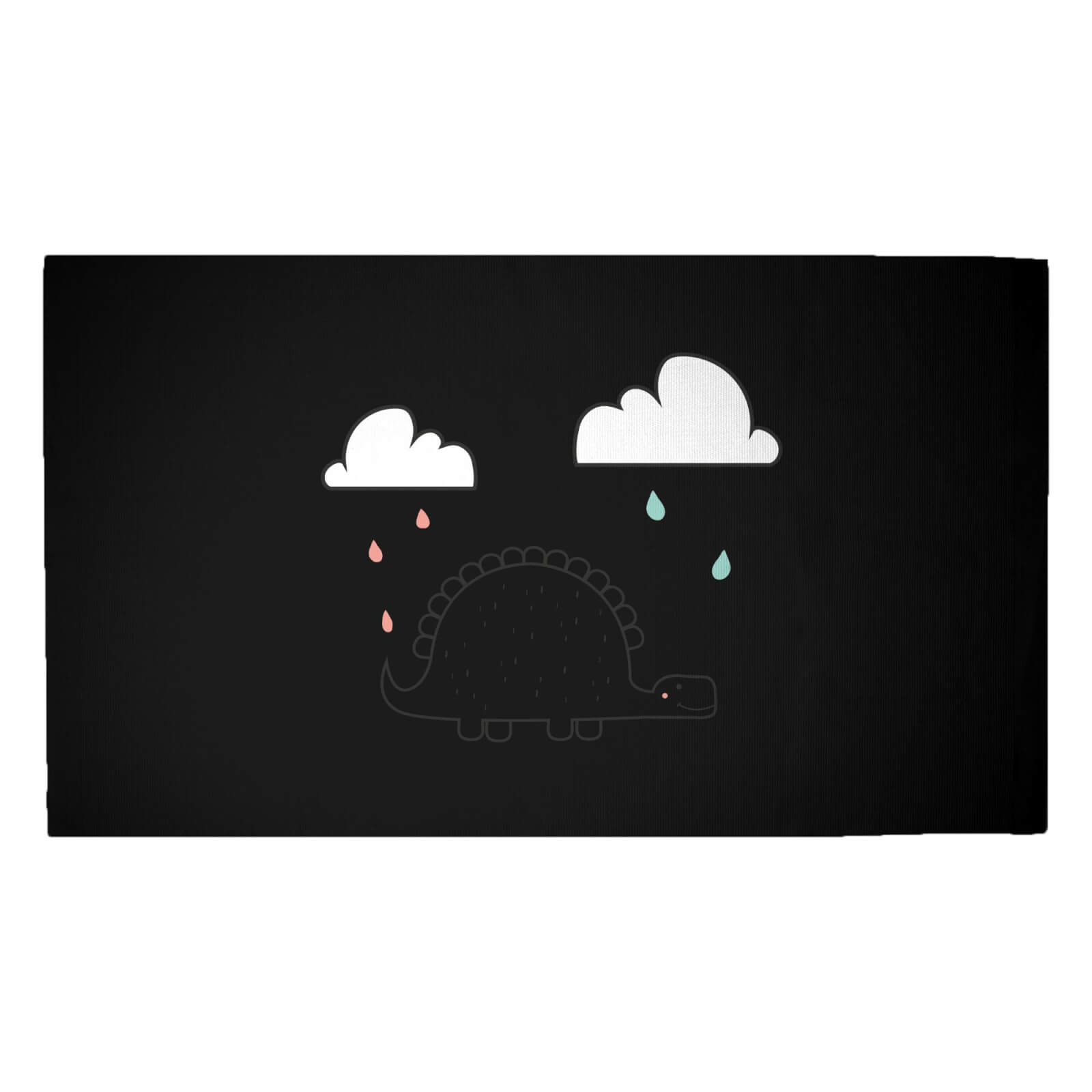 Pastel Stegosaurus Woven Rug - Medium