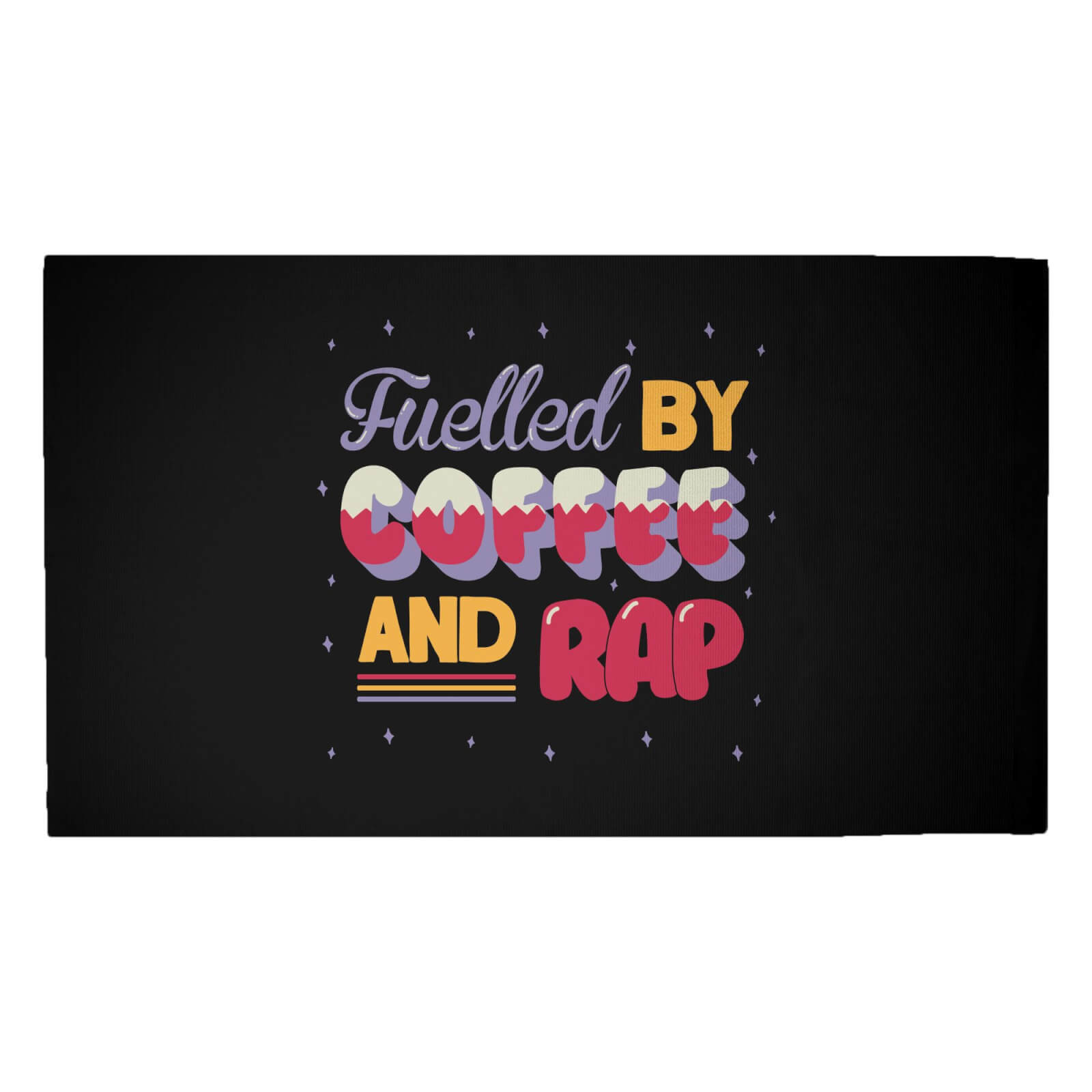 Fuelled By Coffee And Rap Woven Rug - Medium