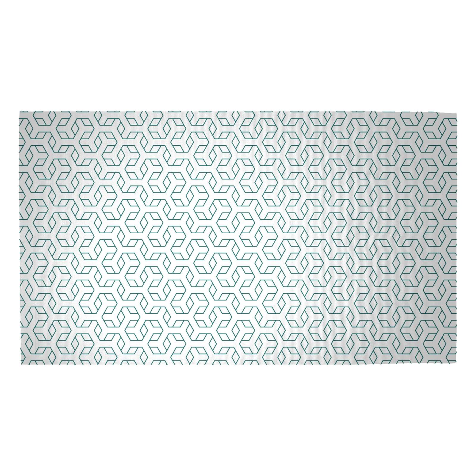 Linear Hexagon Woven Rug - Medium