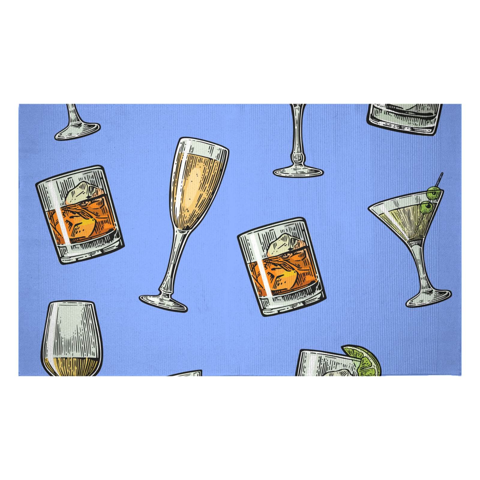 Mixed Drinks Woven Rug - Small