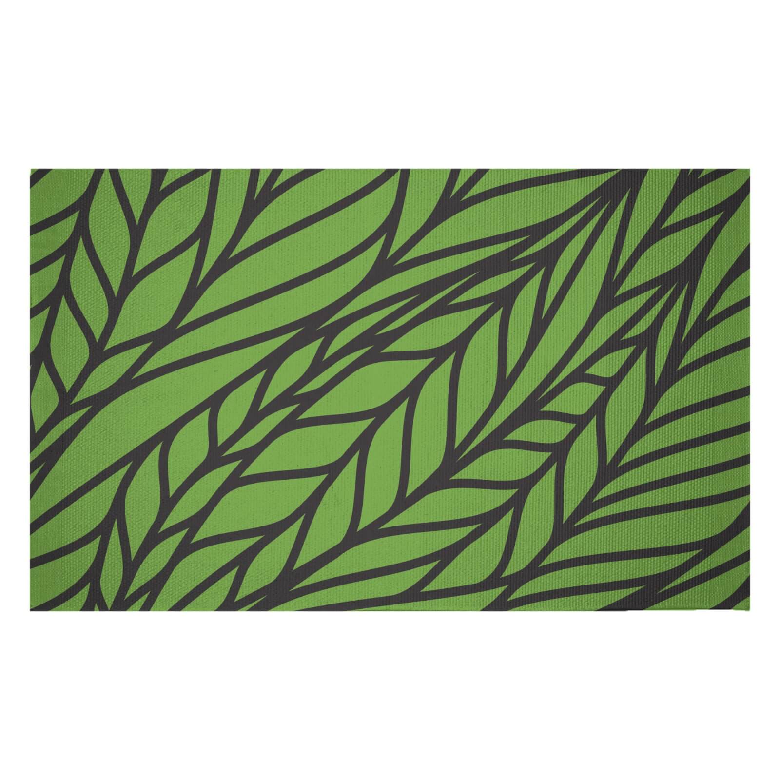 Wavy Leaves Woven Rug - Small