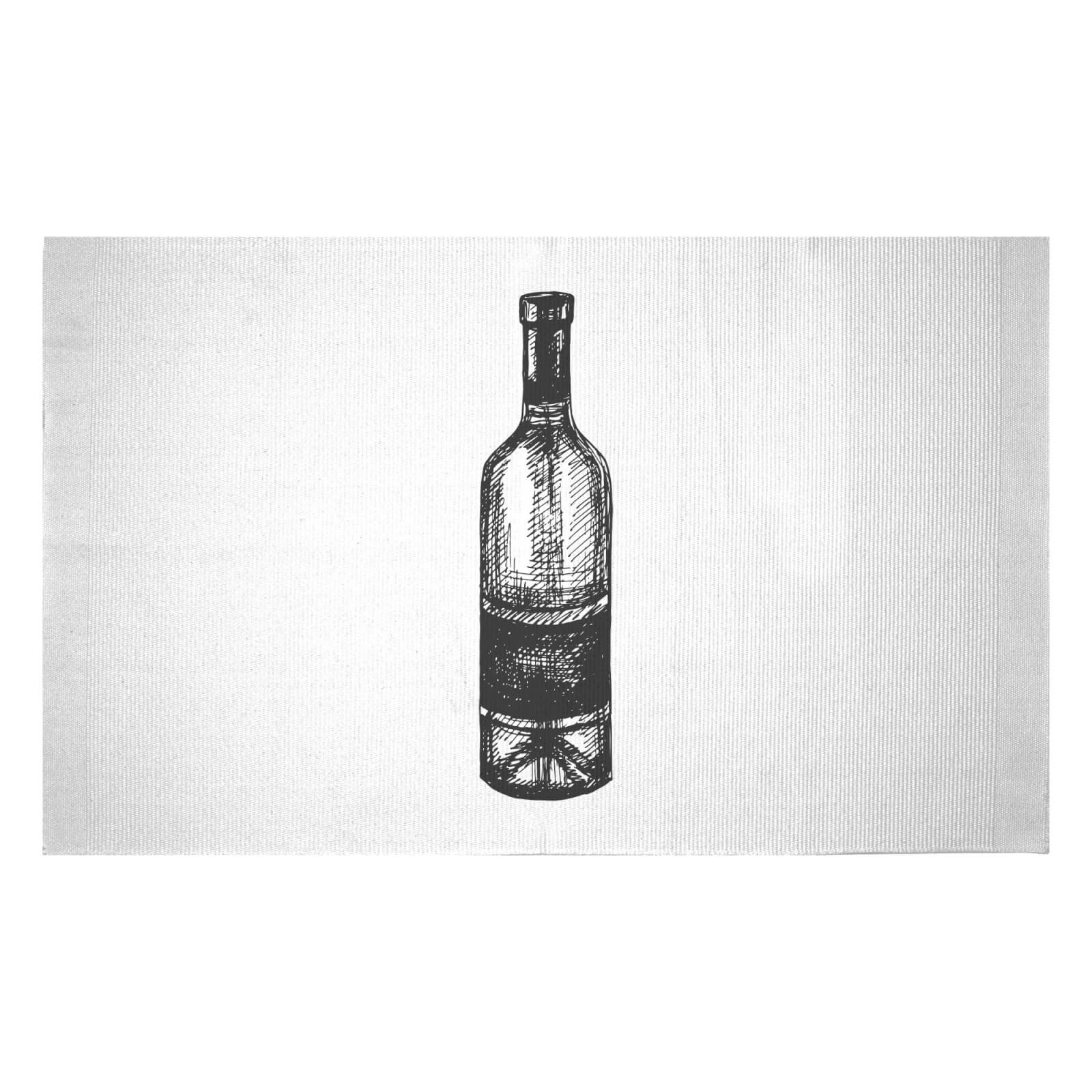 Wine Bottle Woven Rug - Small