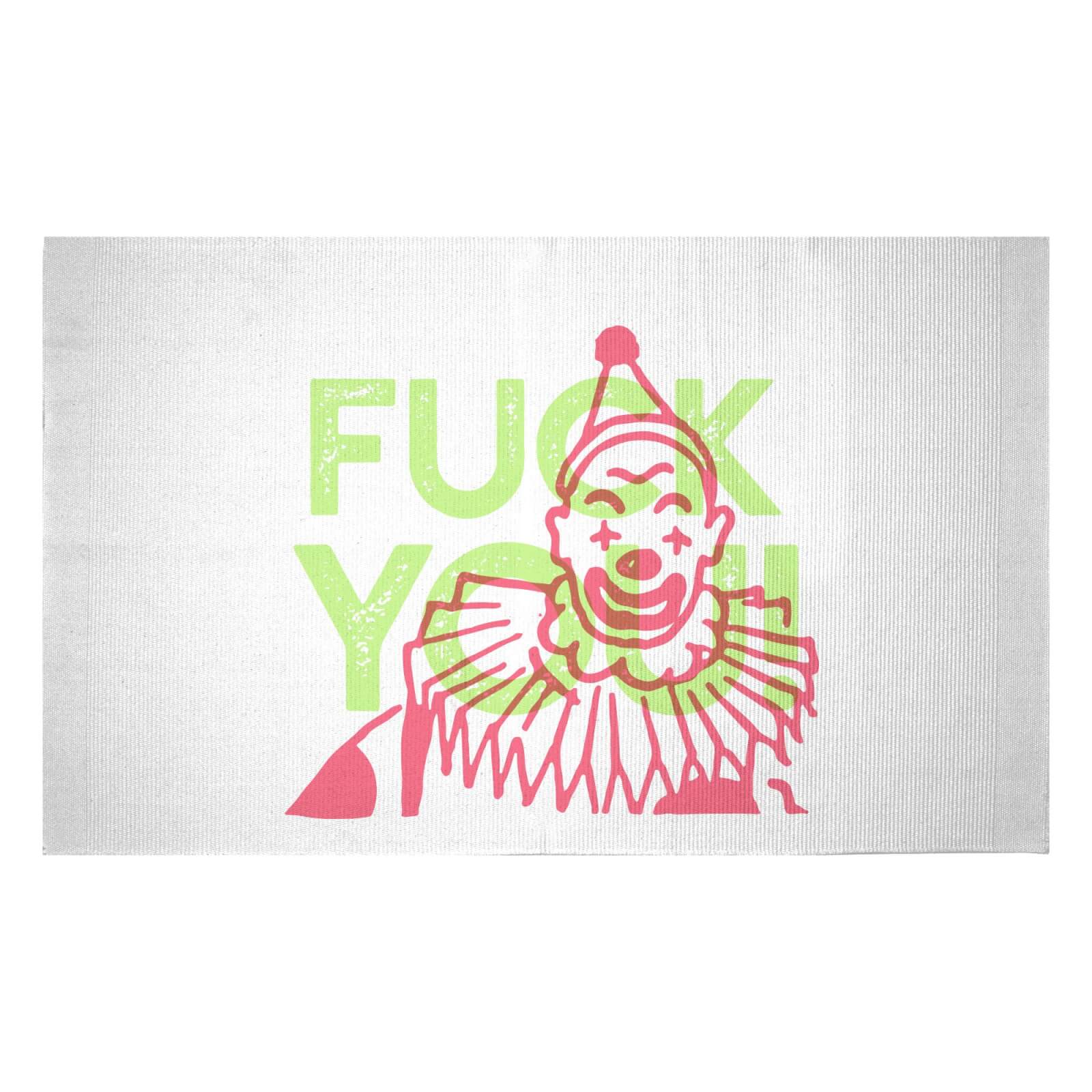 Fuck You Clown Woven Rug - Small