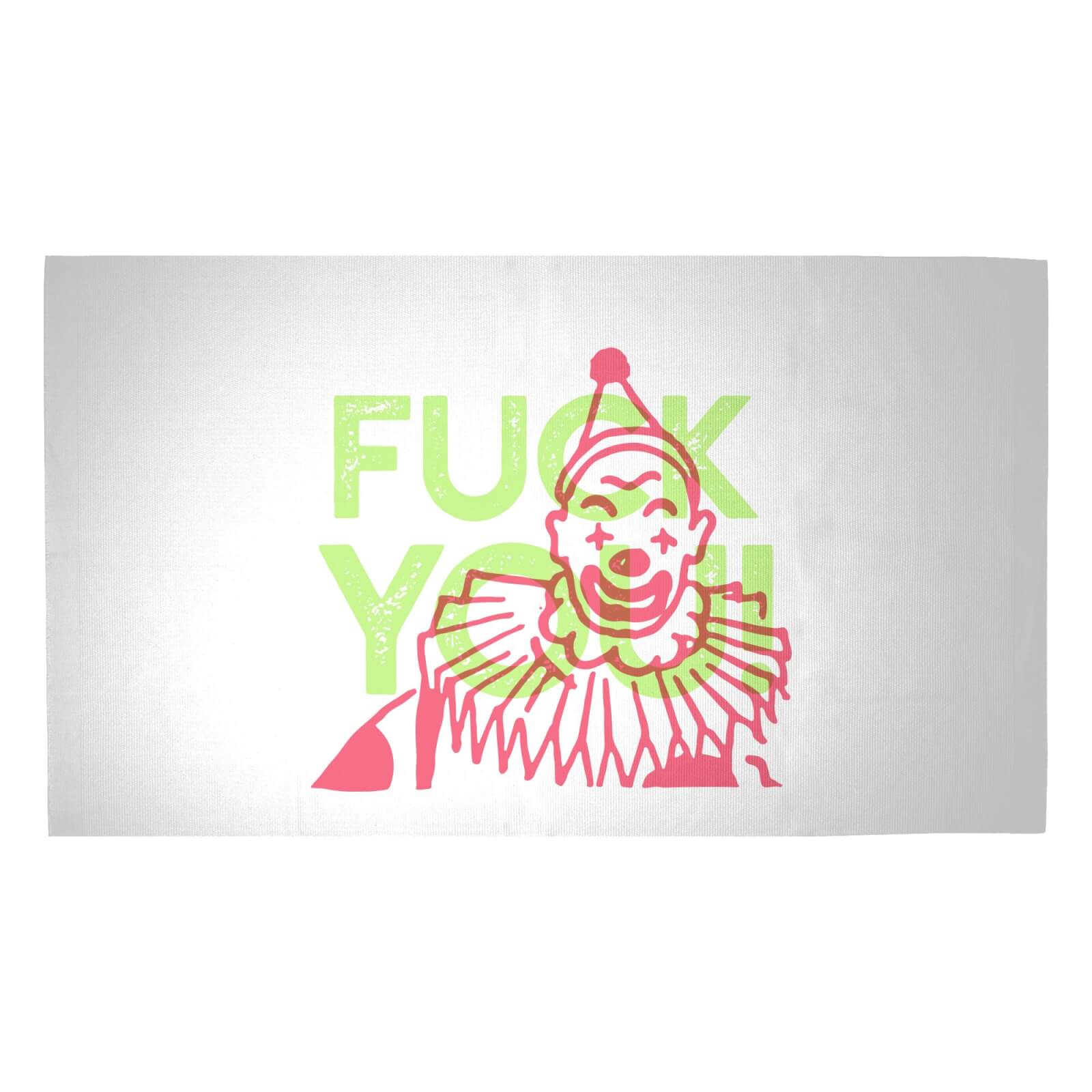 Fuck You Clown Woven Rug - Medium