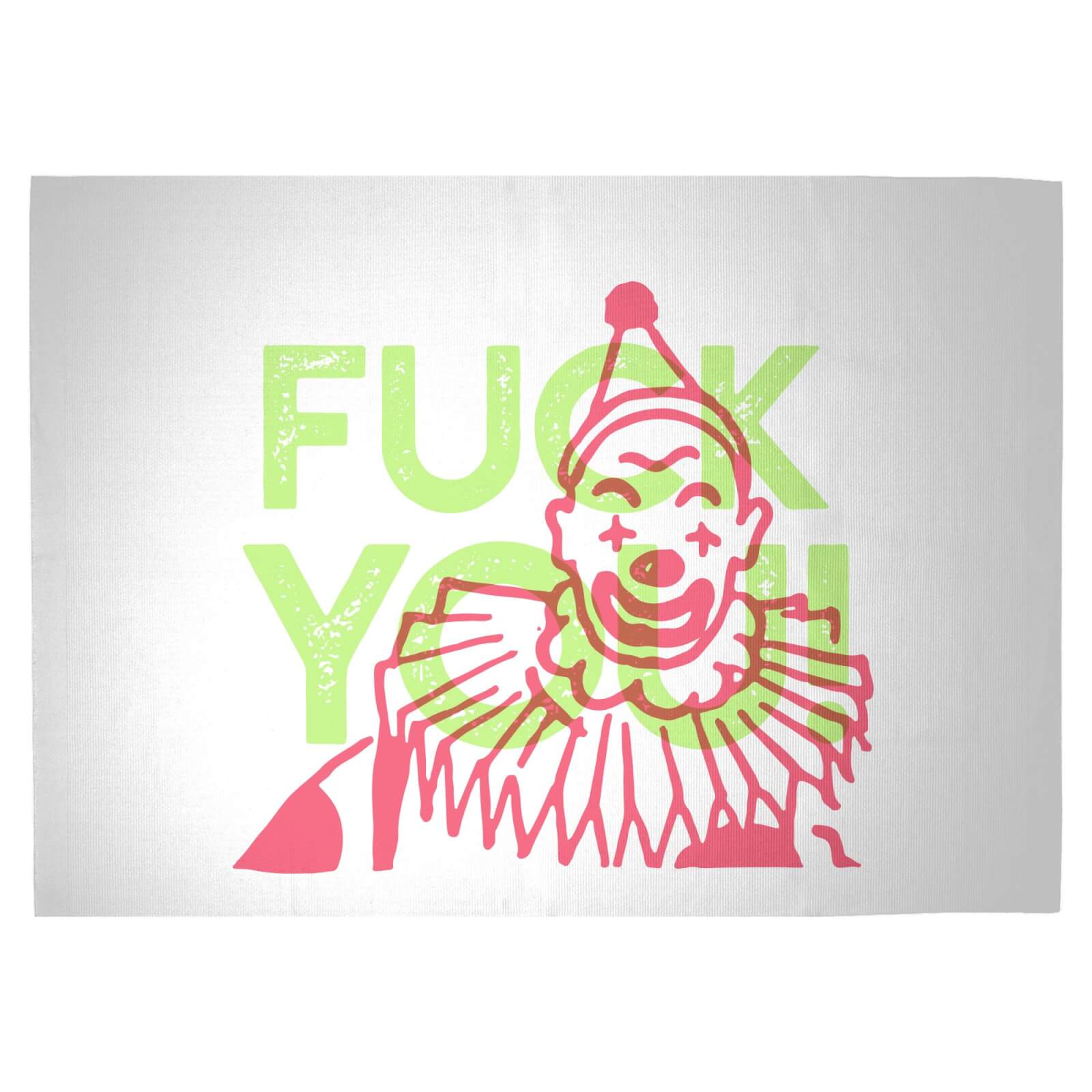 Fuck You Clown Woven Rug - Large