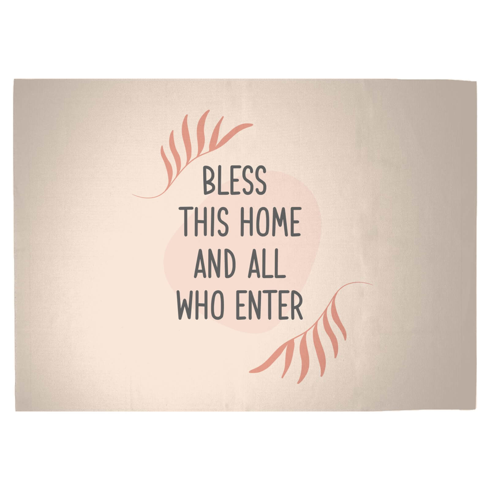 Bless This Home Woven Rug - Large