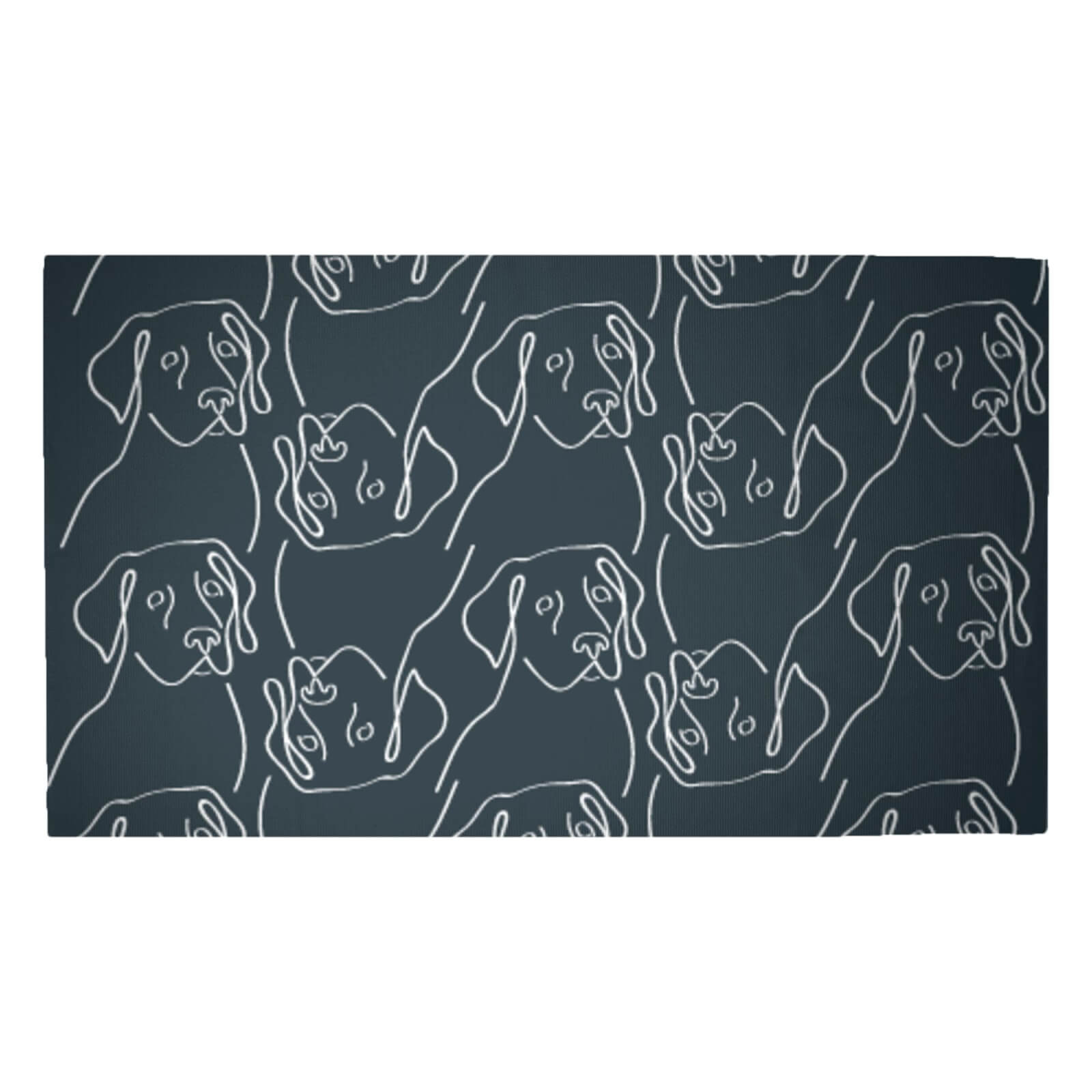 Abstract Dog Pattern Woven Rug - Medium