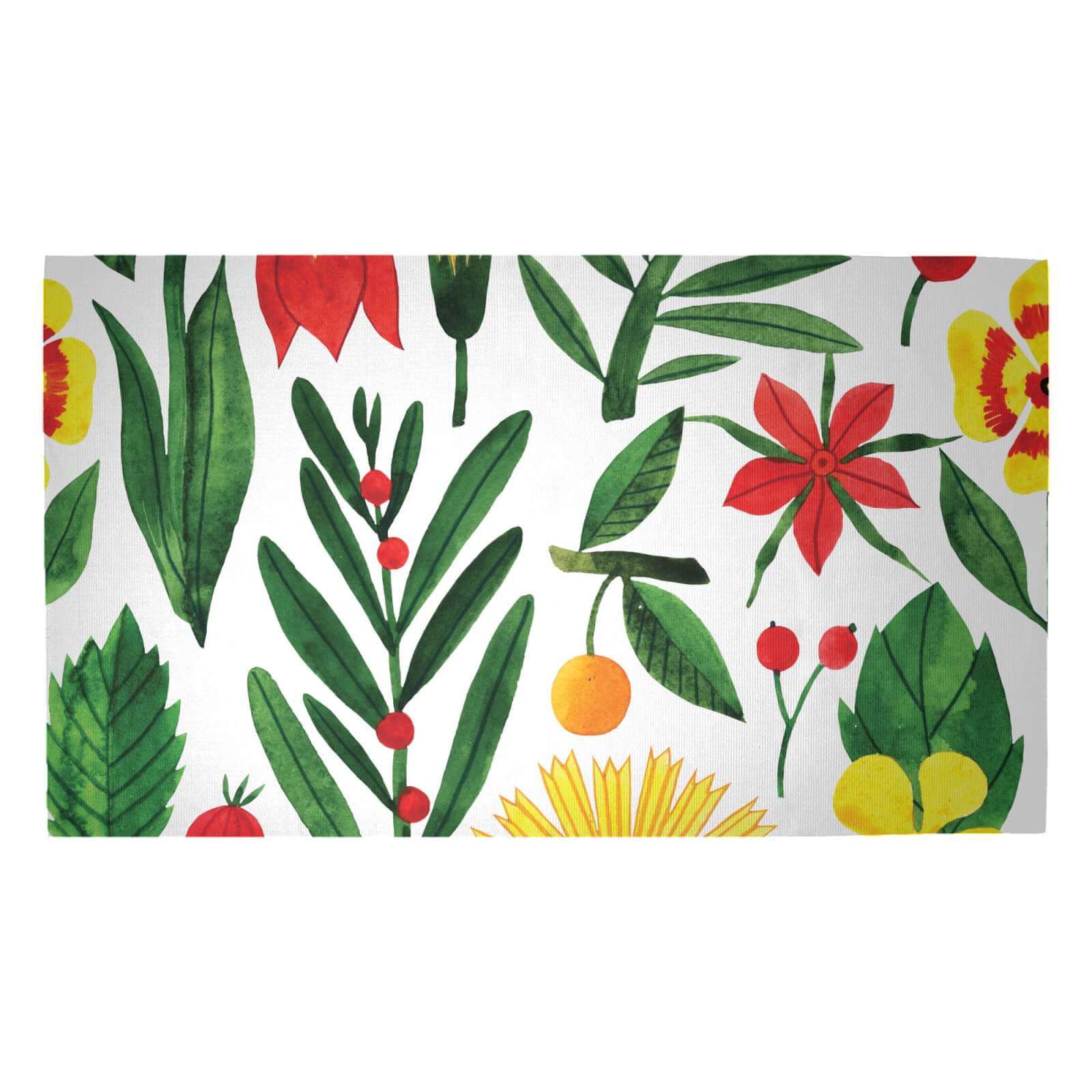 Retro Florals Woven Rug - Medium
