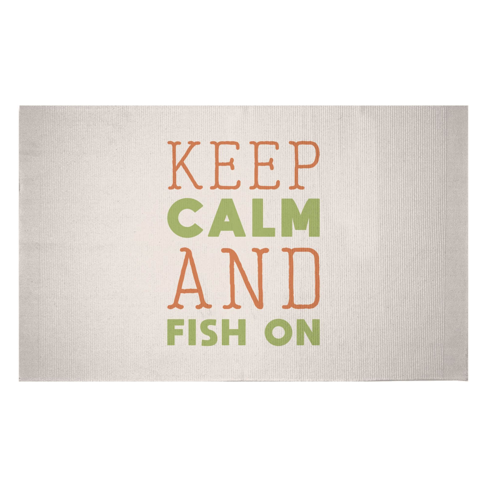 Keep Calm And Fish On Woven Rug - Small