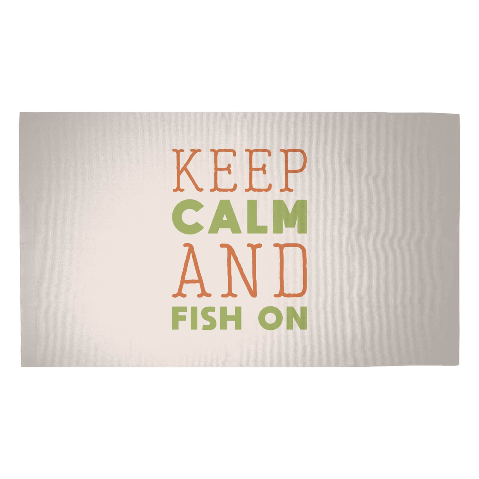 Keep Calm And Fish On Woven Rug - Medium