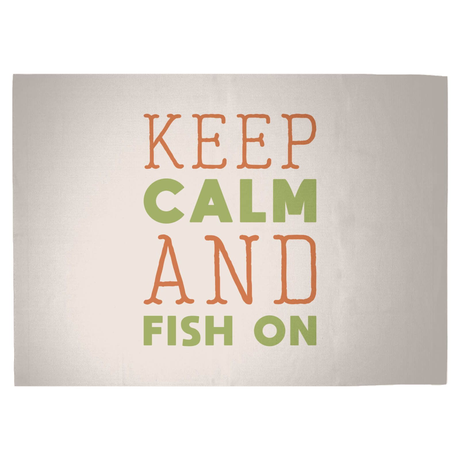 Keep Calm And Fish On Woven Rug - Large