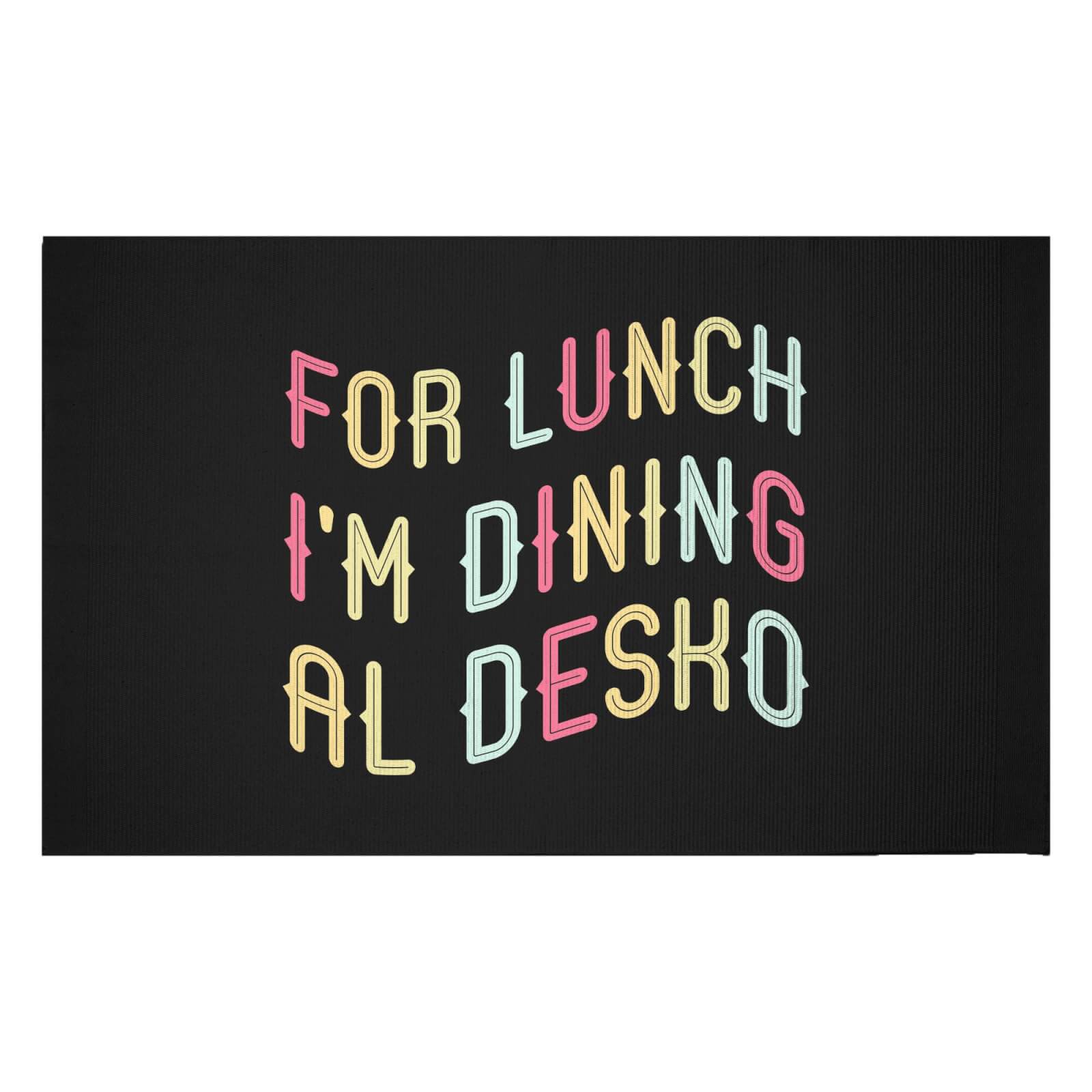 For Lunch I'm Dining Al Desko Woven Rug - Small