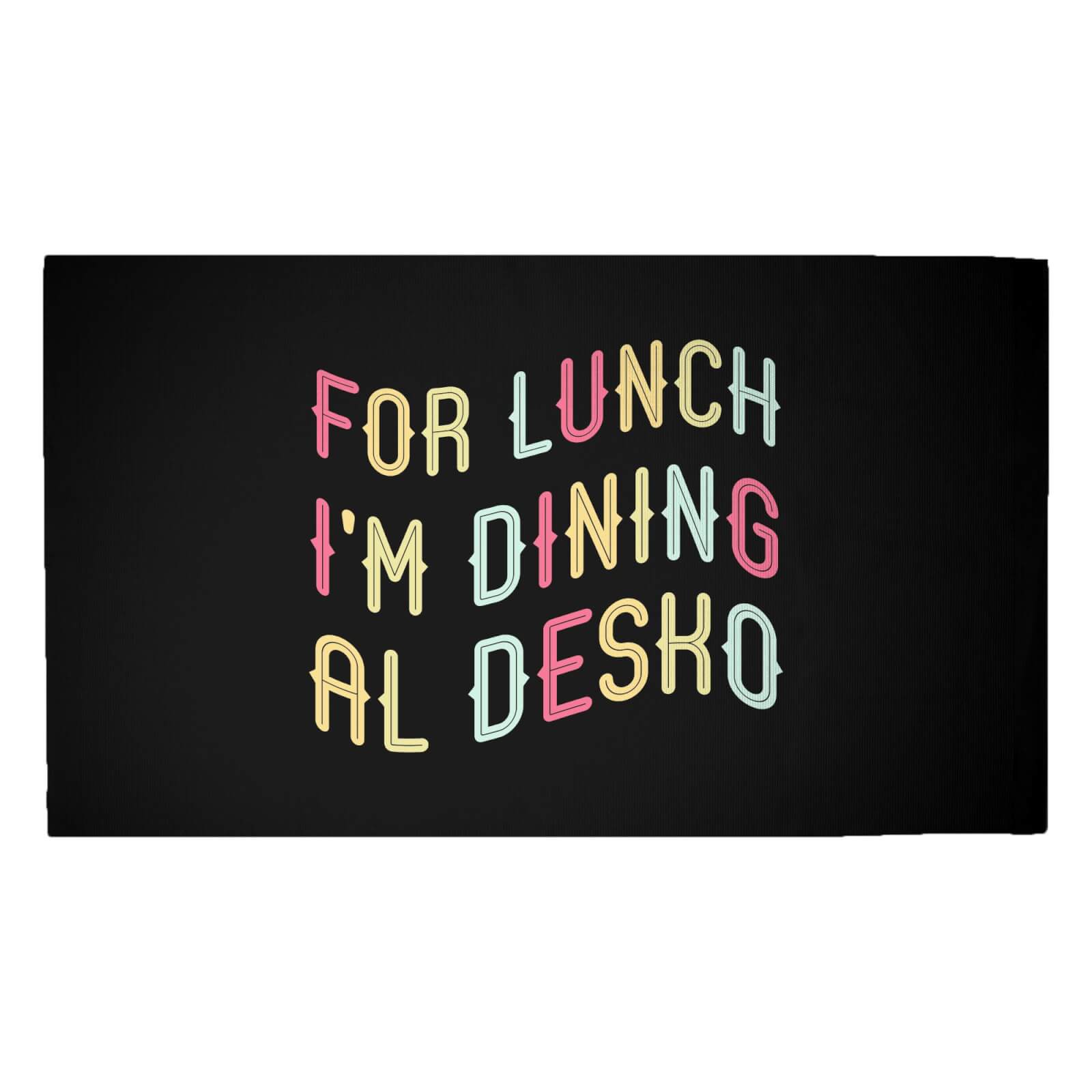 For Lunch I'm Dining Al Desko Woven Rug - Medium