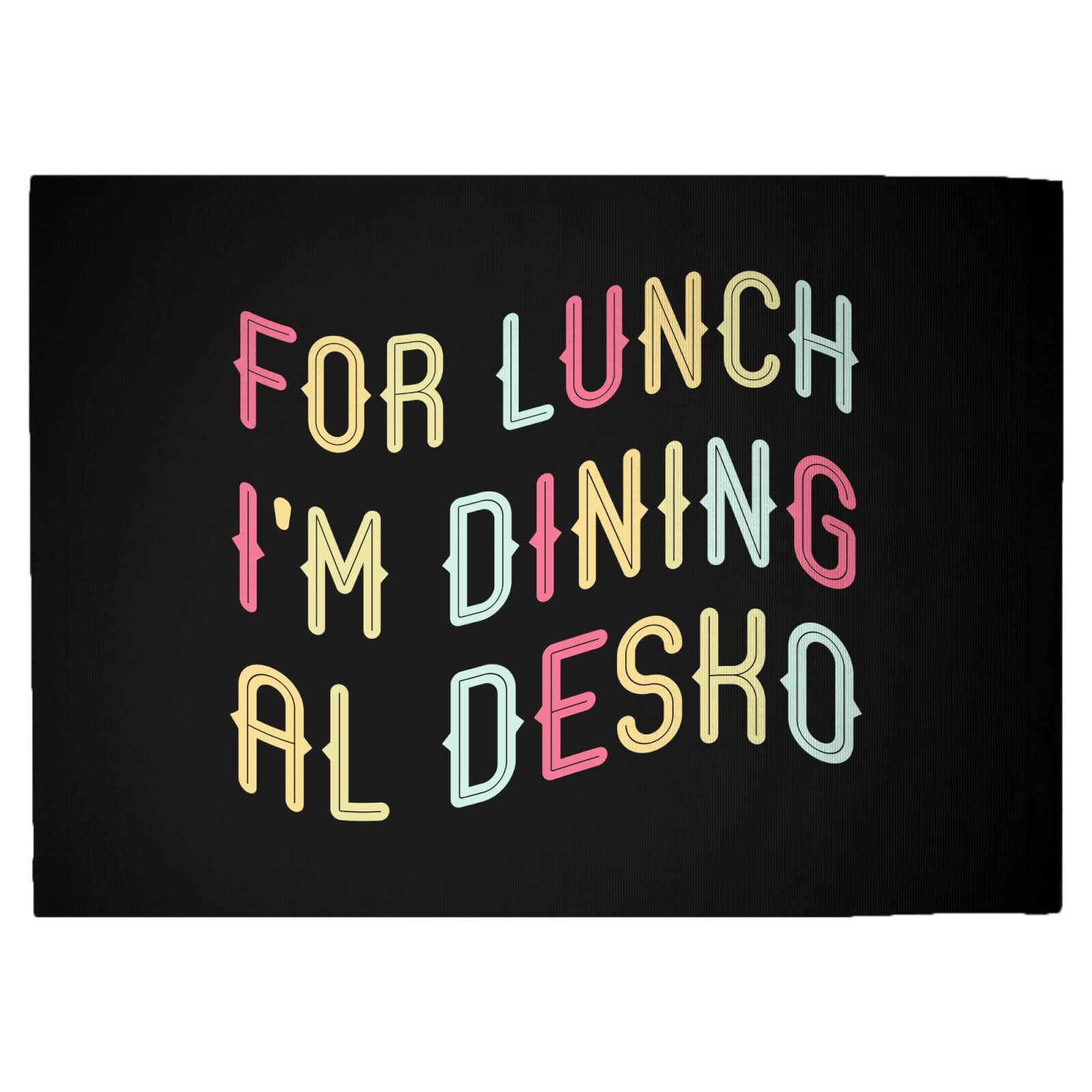 For Lunch I'm Dining Al Desko Woven Rug - Large