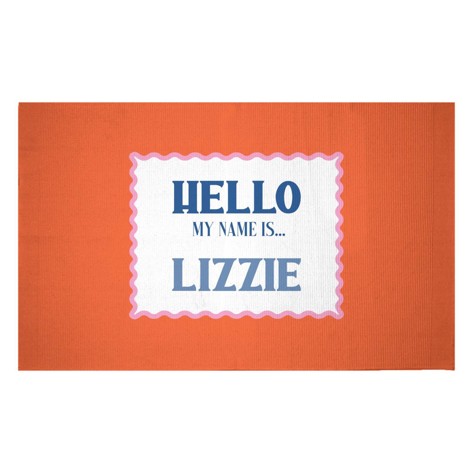 Hello, My Name Is Lizzie Woven Rug - Small