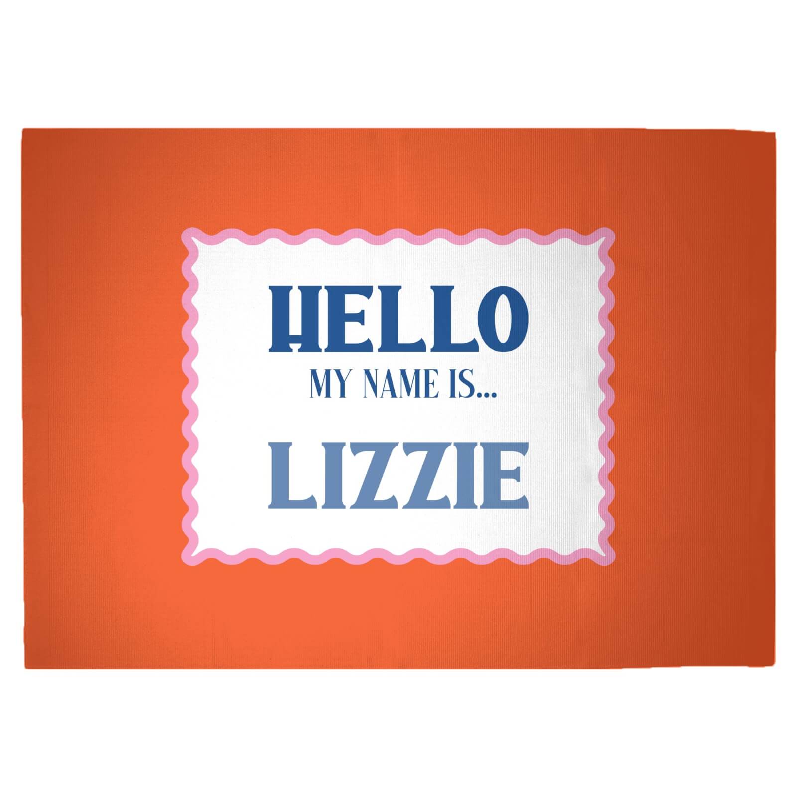 Hello, My Name Is Lizzie Woven Rug - Large