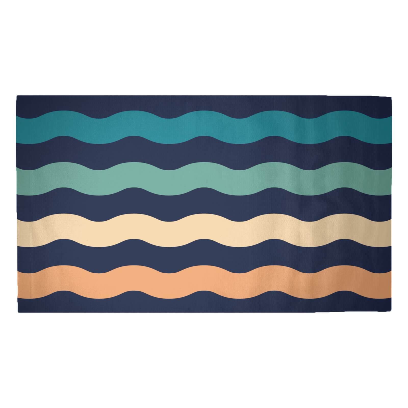 Rainbow Wave Woven Rug - Medium