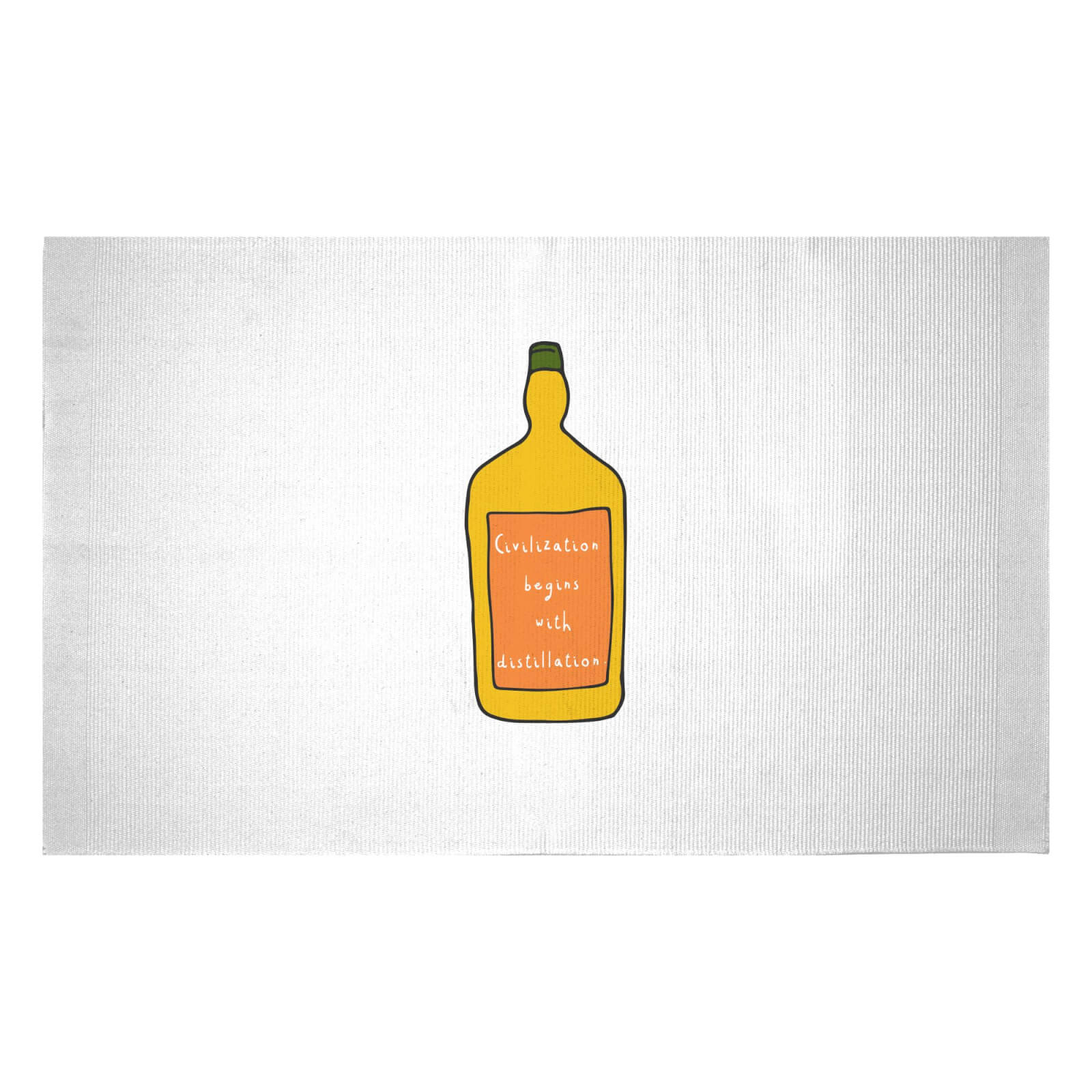 Civilisation Begins With Distillation Woven Rug - Small