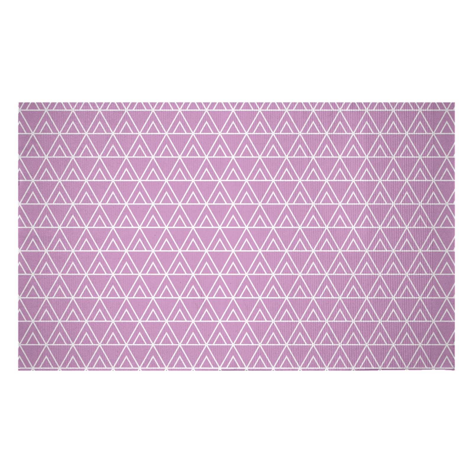Linear Triangles Woven Rug - Small