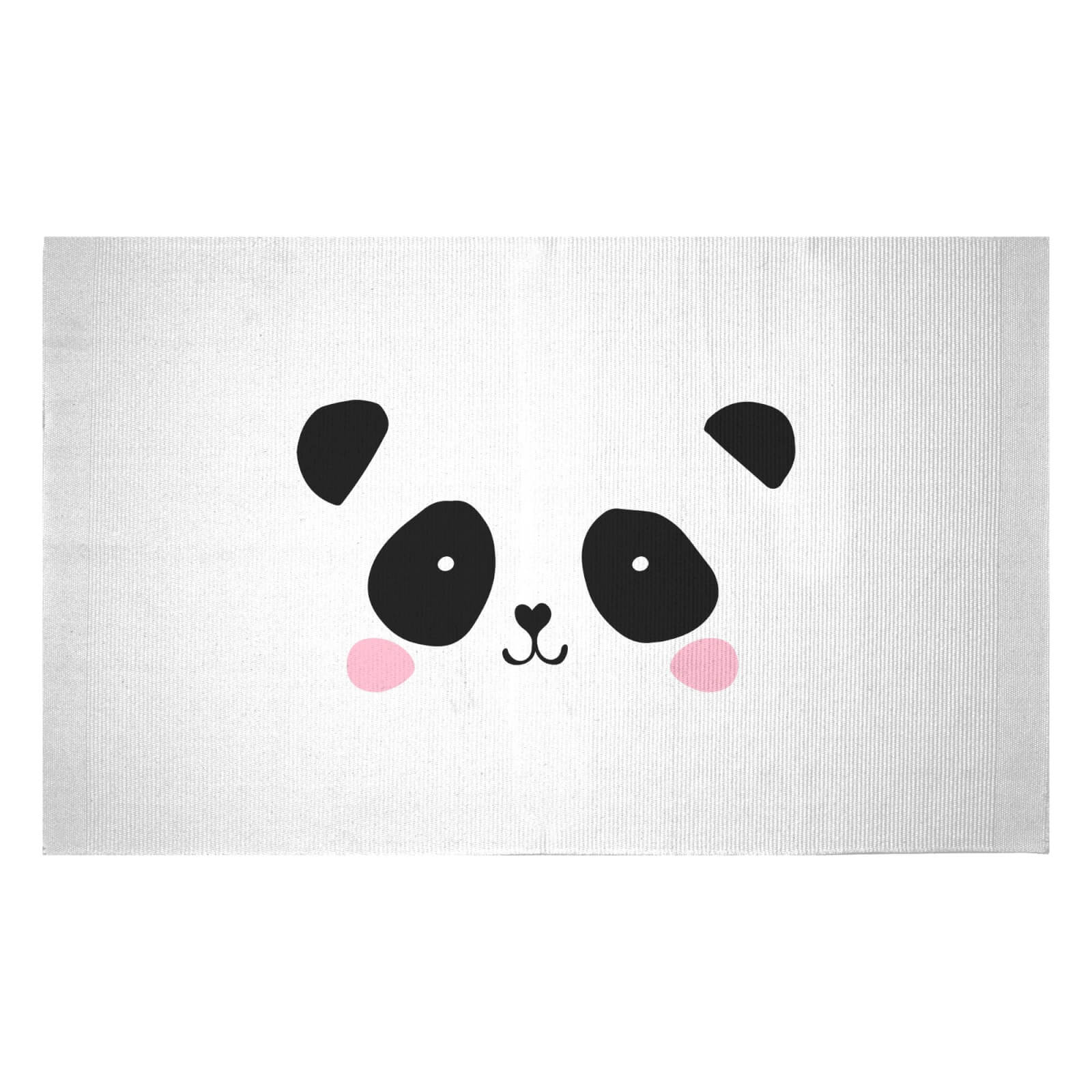 Cute Panda Face Woven Rug - Small