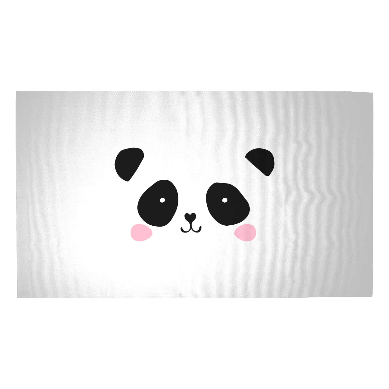 Cute Panda Face Woven Rug - Medium