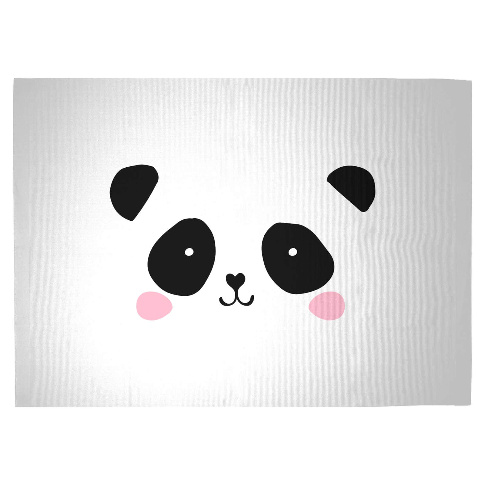 Cute Panda Face Woven Rug - Large