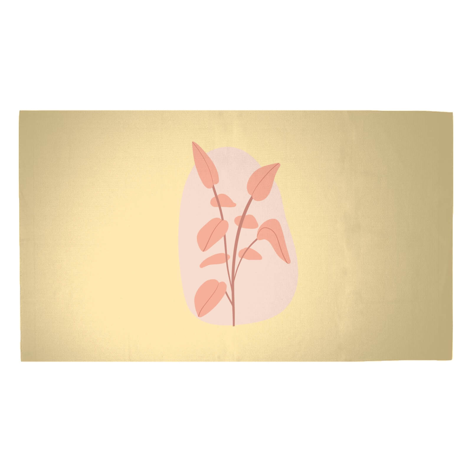 Stalk And Leaves Woven Rug - Medium