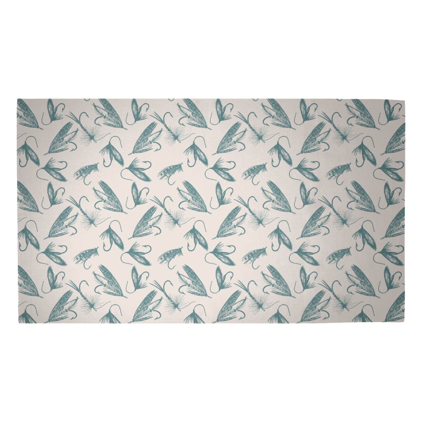 Light Fishing Hooks Woven Rug - Medium