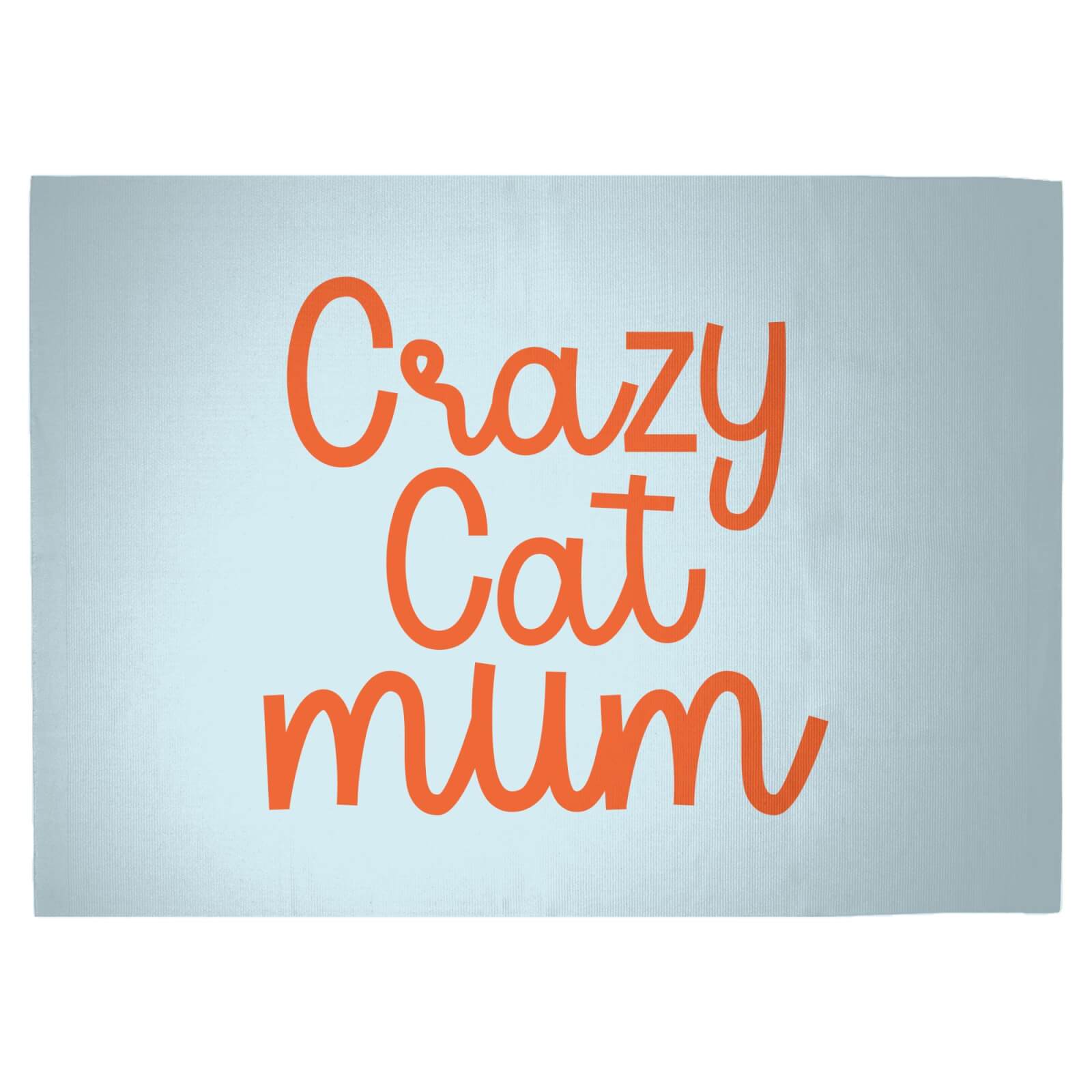 Crazy Cat Mum Woven Rug - Large