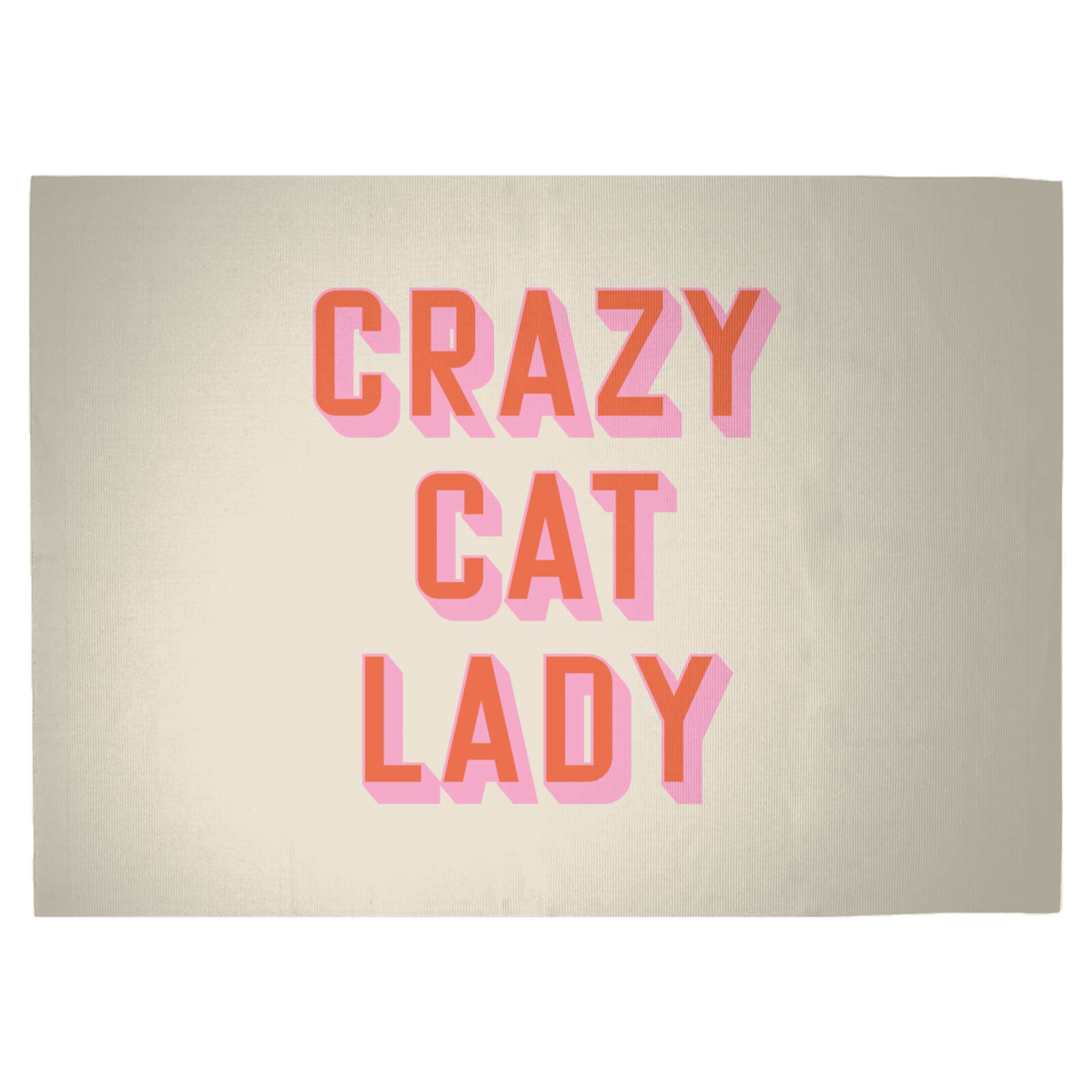 Crazy Cat Lady Woven Rug - Large