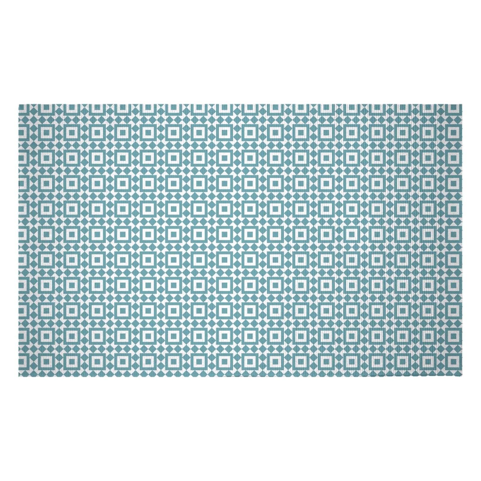 Small Squares Woven Rug - Small