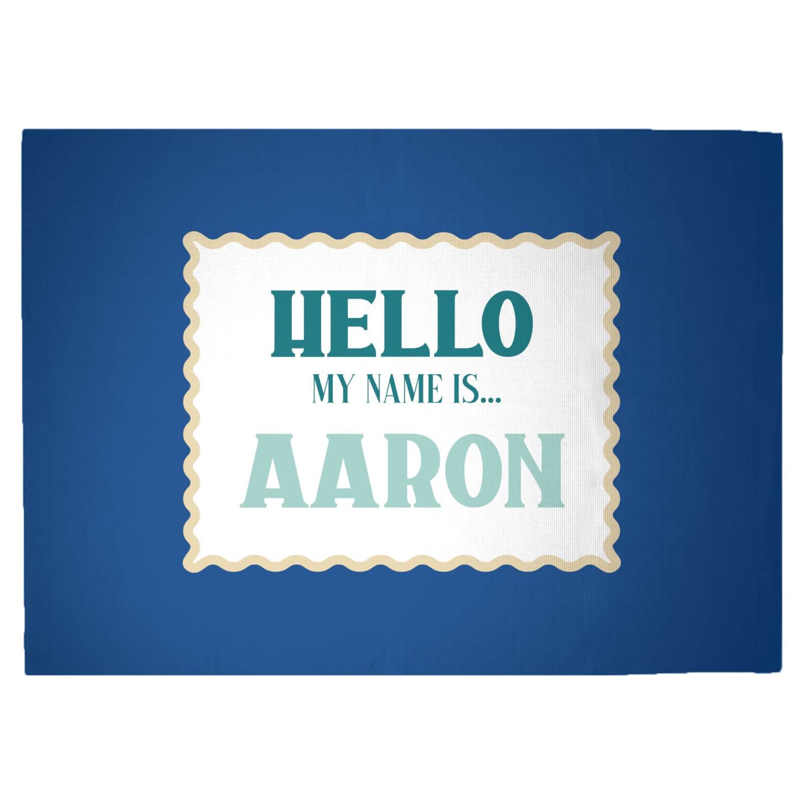 Hello, My Name Is Aaron Woven Rug - Large