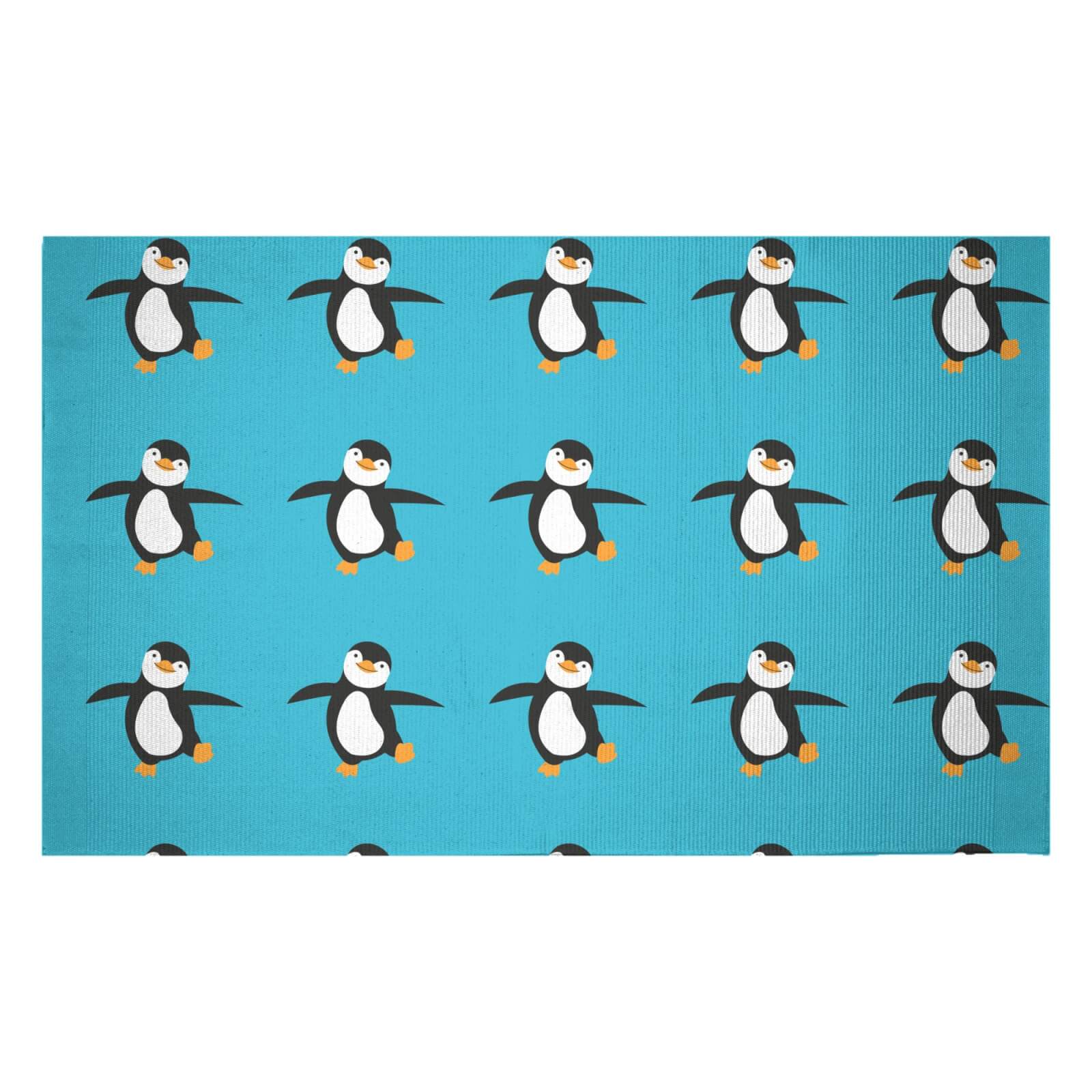 Dancing Penguin Woven Rug - Small