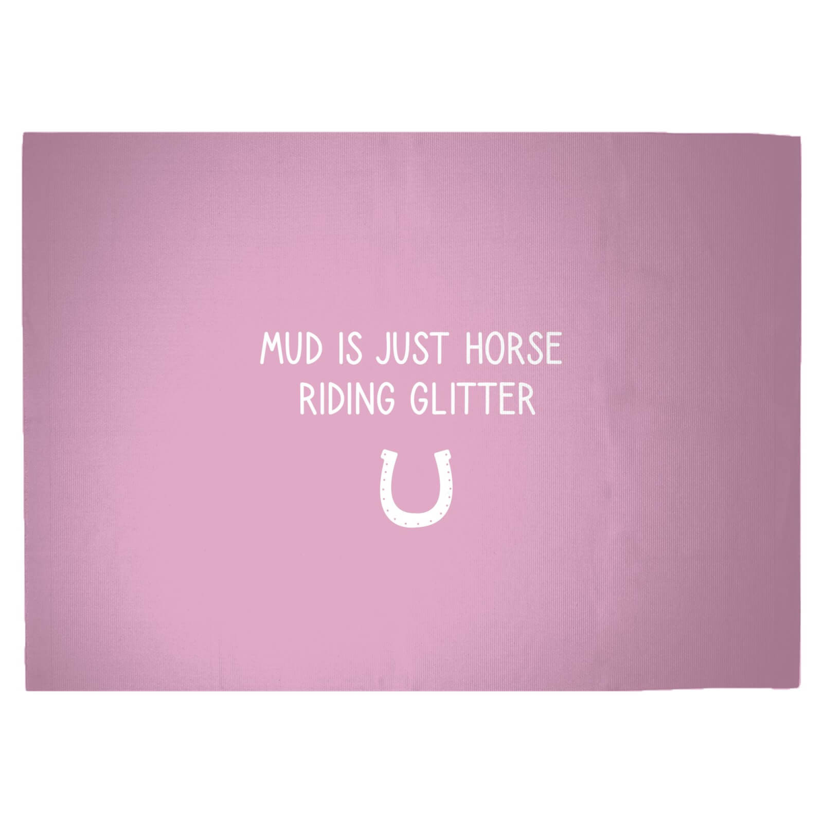 Mud Is Just Horse Riding Glitter Woven Rug - Large