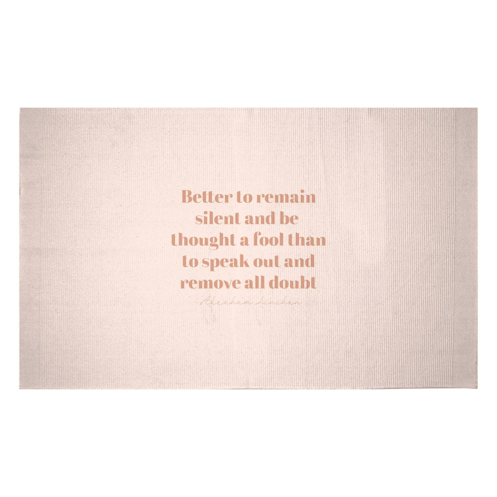 Better To Remain Silent Woven Rug - Small